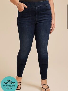 Maurices Dark Indigo Ultra High Jeggings